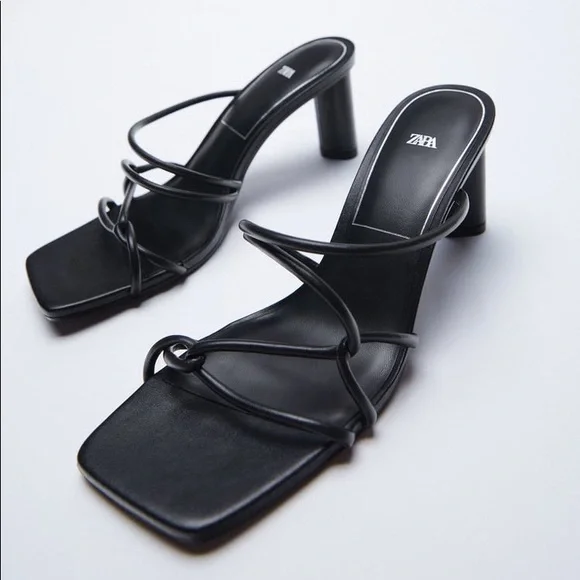 ZARA ブラック ミュール 35サイズ ZARA ブラック ミュール 35サイズ ZARA ブラック ミュール 35